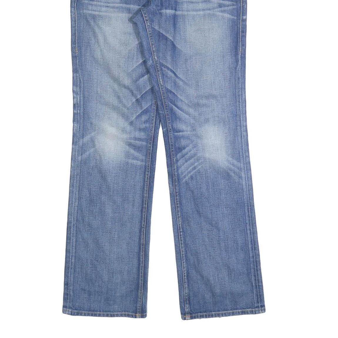 TRUE RELIGION Mens Blue Regular Straight Denim Medium W33 L33 Button Closure