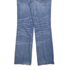 TRUE RELIGION Mens Blue Regular Straight Denim Medium W33 L33 Button Closure