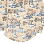 REDHEAD Mens Beige Route 66 Classic Cars Cotton Blend Shirt S Vintage Print