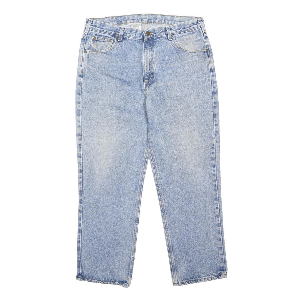 CARHARTT Mens Jeans Blue Relaxed Straight Denim Light W38 L29 Classic Style