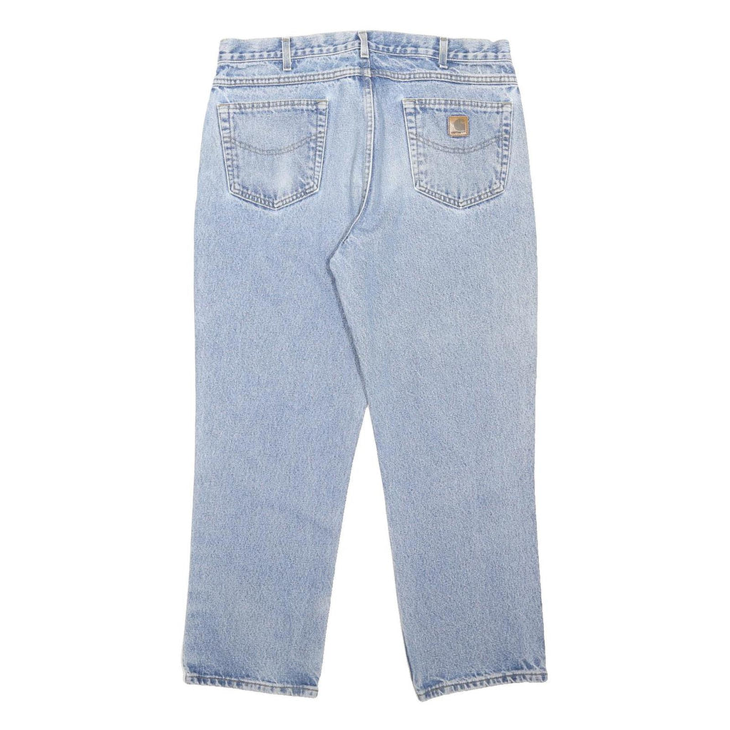 CARHARTT Mens Jeans Blue Relaxed Straight Denim Light W38 L29 Classic Style