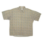 PIERRE CARDIN Mens Shirt Green Striped XL