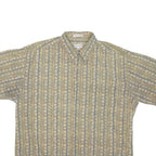 PIERRE CARDIN Mens Shirt Green Striped XL