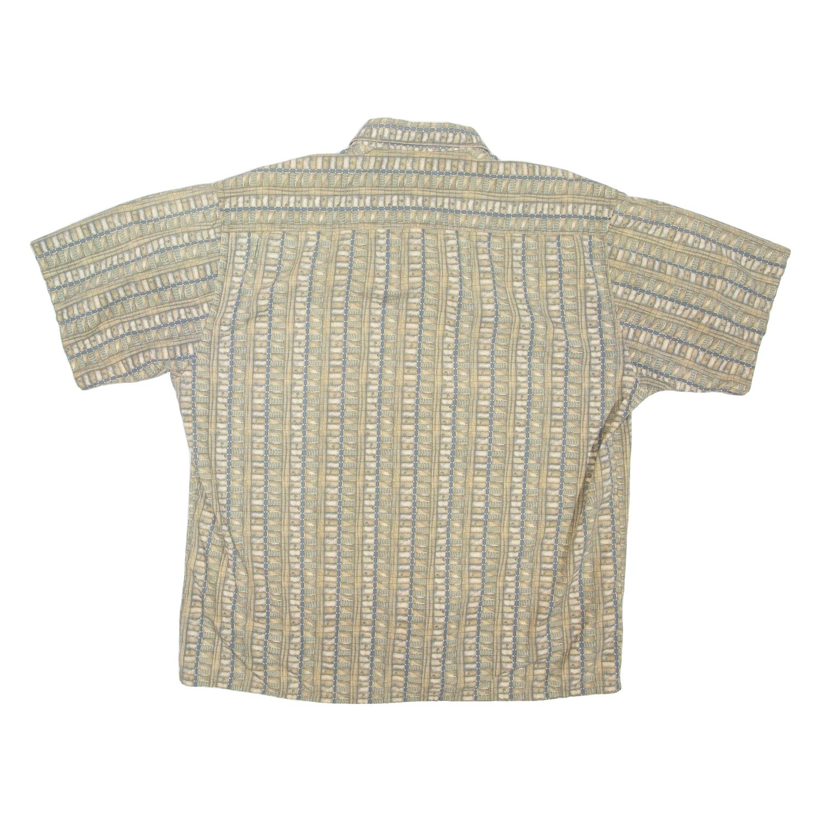 PIERRE CARDIN Mens Shirt Green Striped XL