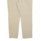 TOMMY HILFIGER Mens Slim Beige Cotton Blend Trousers W36 L32 Zip Classic