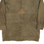 Womens Brown Leather Zip Jacket XL Patch Detail Classic Outerwear