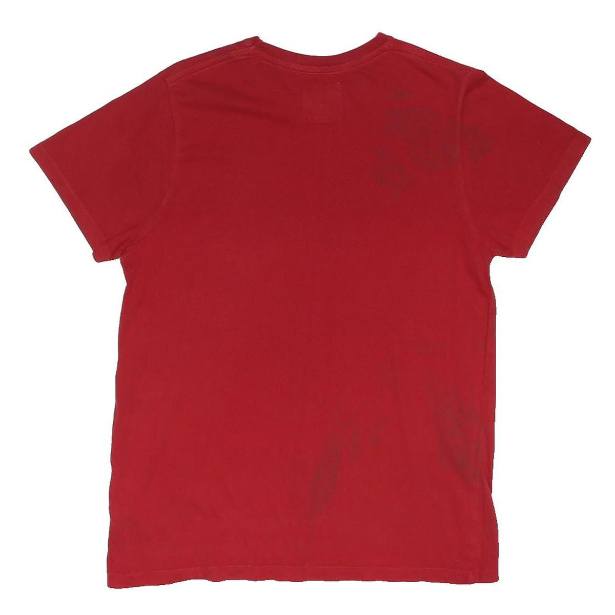 LEVI'S Womens Red T-Shirt UK 16 Short Sleeve Crew Neck Vintage Logo Cotton Blend