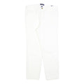 NAUTICA Womens Cotton Blend White Slim Straight Trousers W29 L27 Slim Fit Zip
