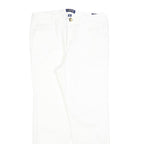 NAUTICA Womens Cotton Blend White Slim Straight Trousers W29 L27 Slim Fit Zip