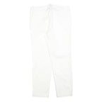 NAUTICA Womens Cotton Blend White Slim Straight Trousers W29 L27 Slim Fit Zip
