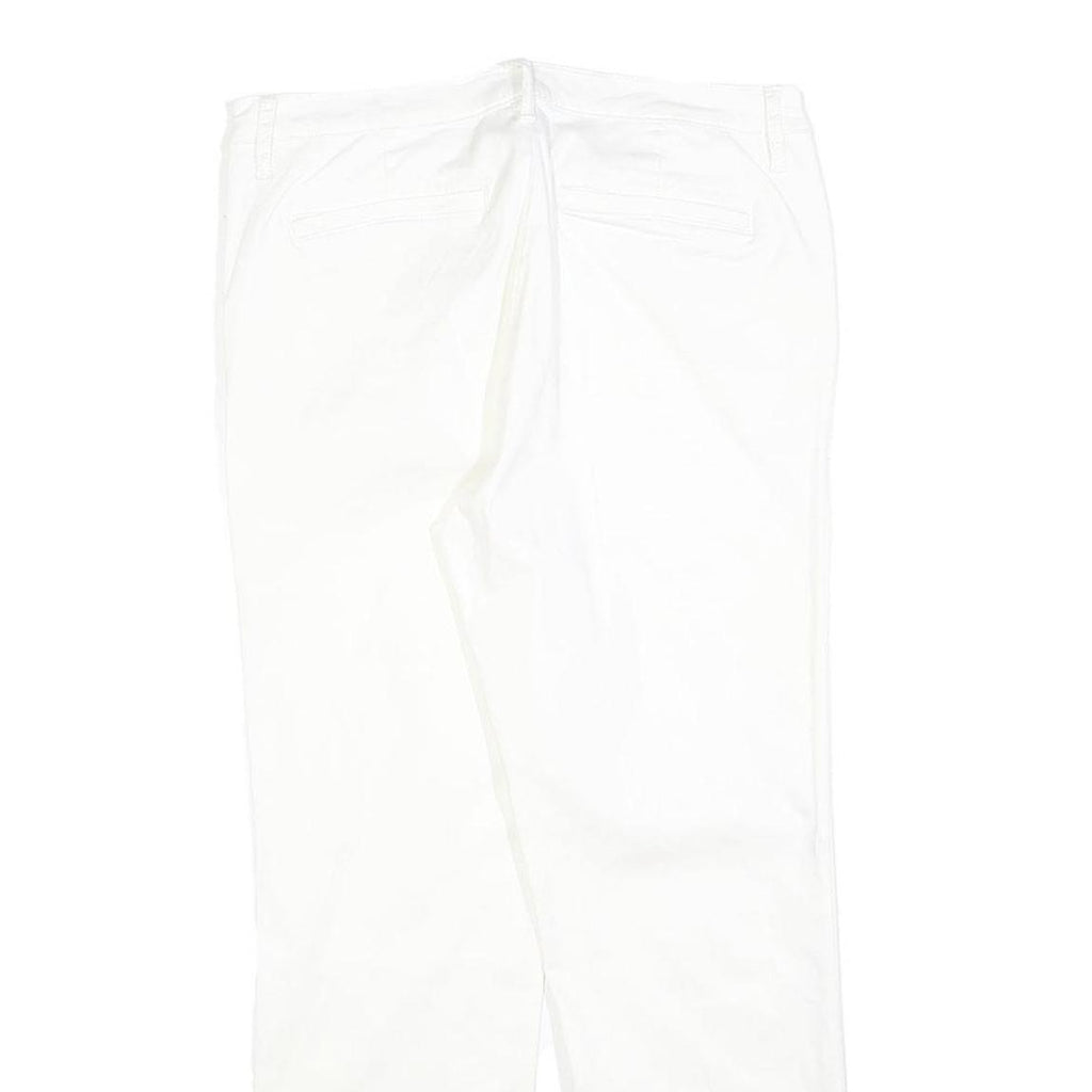 NAUTICA Womens Cotton Blend White Slim Straight Trousers W29 L27 Slim Fit Zip
