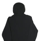 CHAMPION Mens Black Hooded Pullover Hoodie S Cotton Blend Camouflage Logo