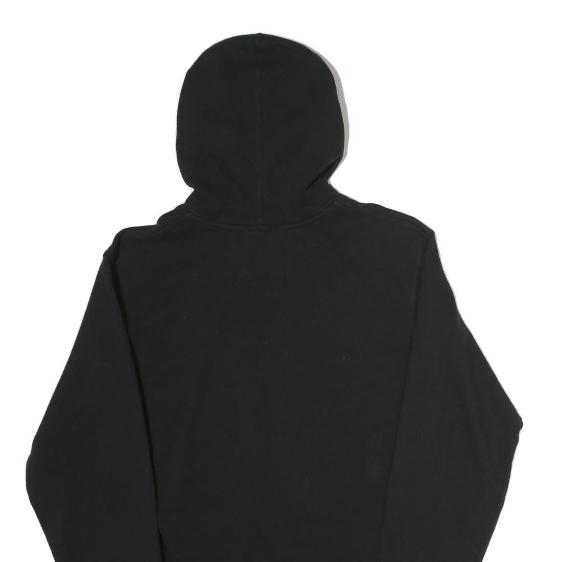 CHAMPION Mens Black Hooded Pullover Hoodie S Cotton Blend Camouflage Logo