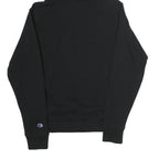 CHAMPION Mens Black Hooded Pullover Hoodie S Cotton Blend Camouflage Logo