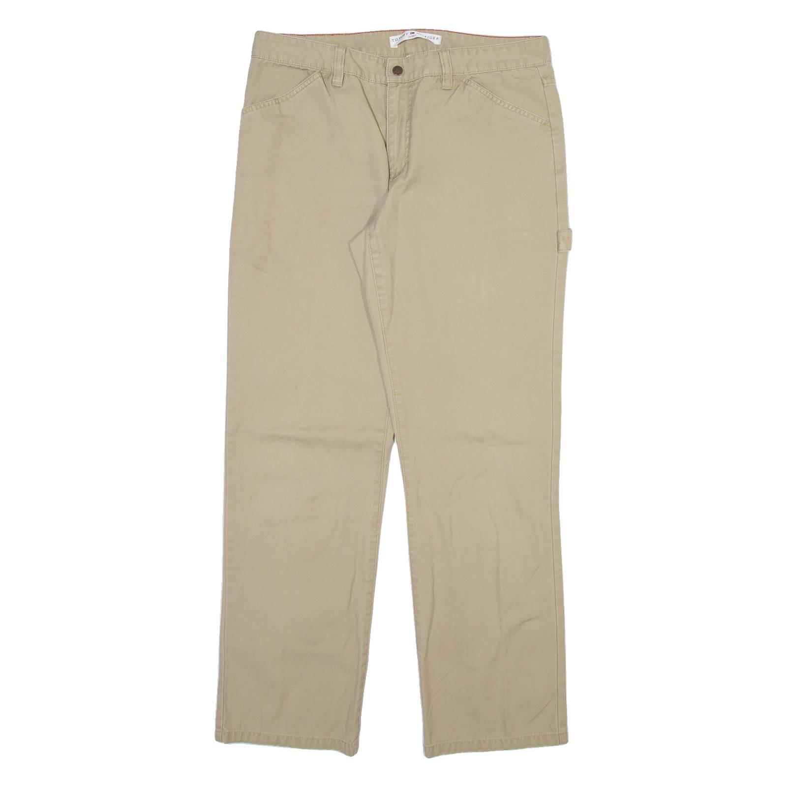 TOMMY HILFIGER Carpenter Womens Trousers Beige Regular Straight W32 L30