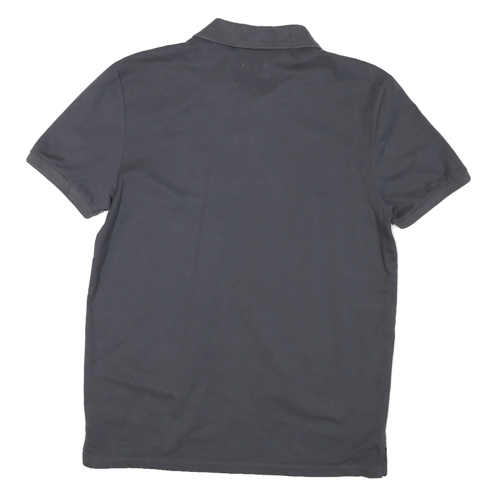 CALVIN KLEIN Mens Grey Short Sleeve Plain Polo Shirt S Cotton Casual