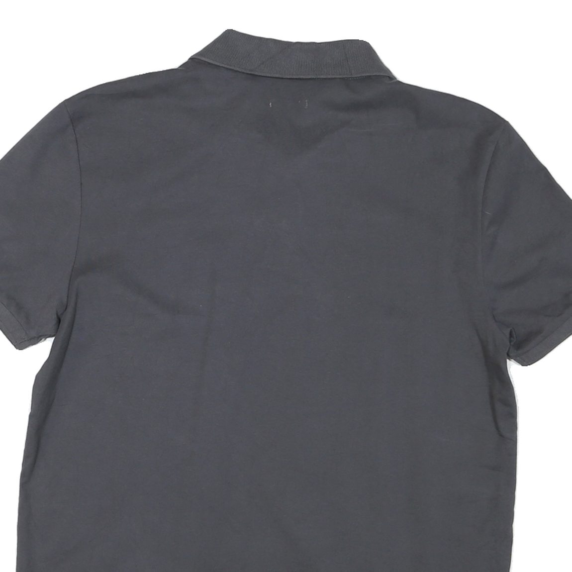CALVIN KLEIN Mens Grey Short Sleeve Plain Polo Shirt S Cotton Casual