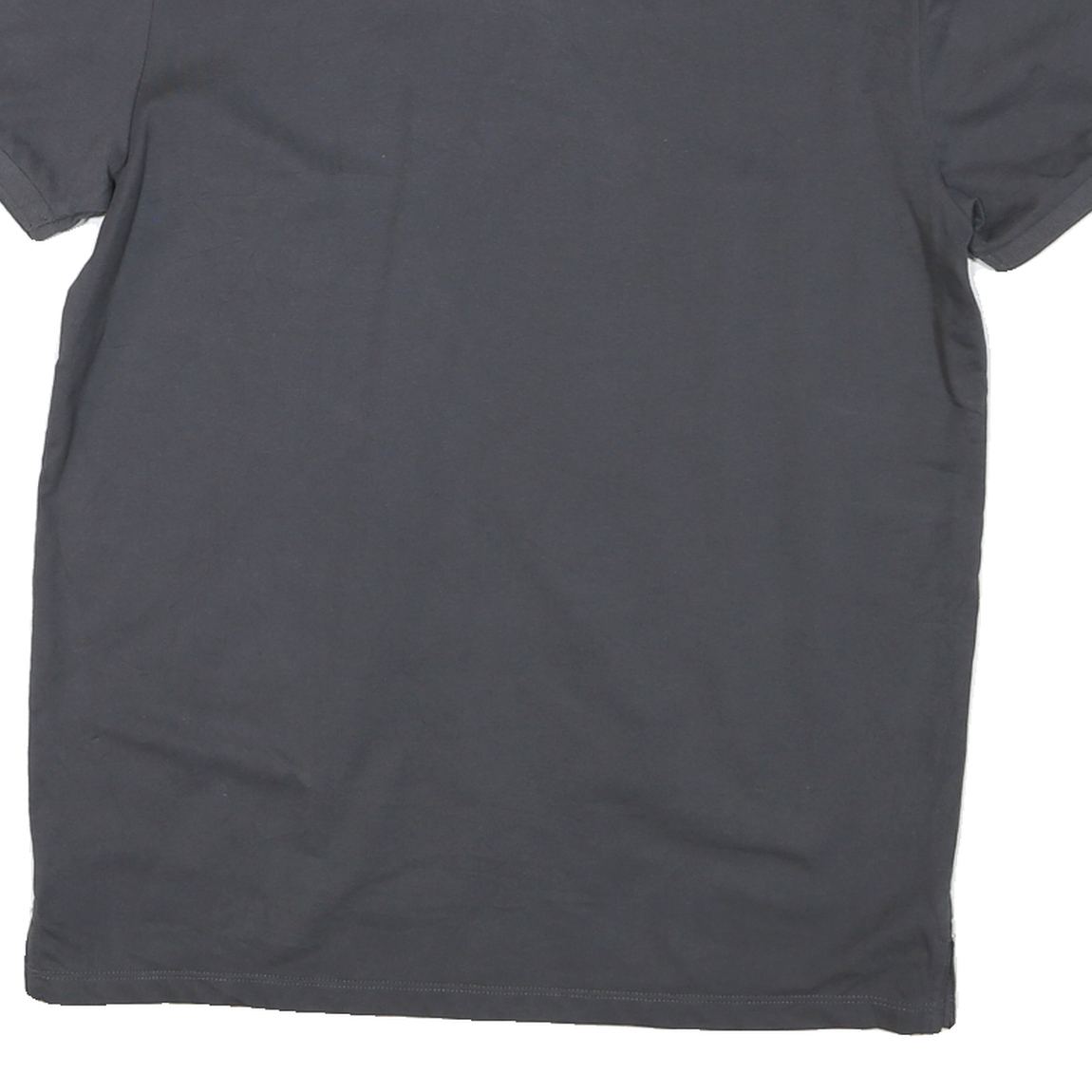 CALVIN KLEIN Mens Grey Short Sleeve Plain Polo Shirt S Cotton Casual