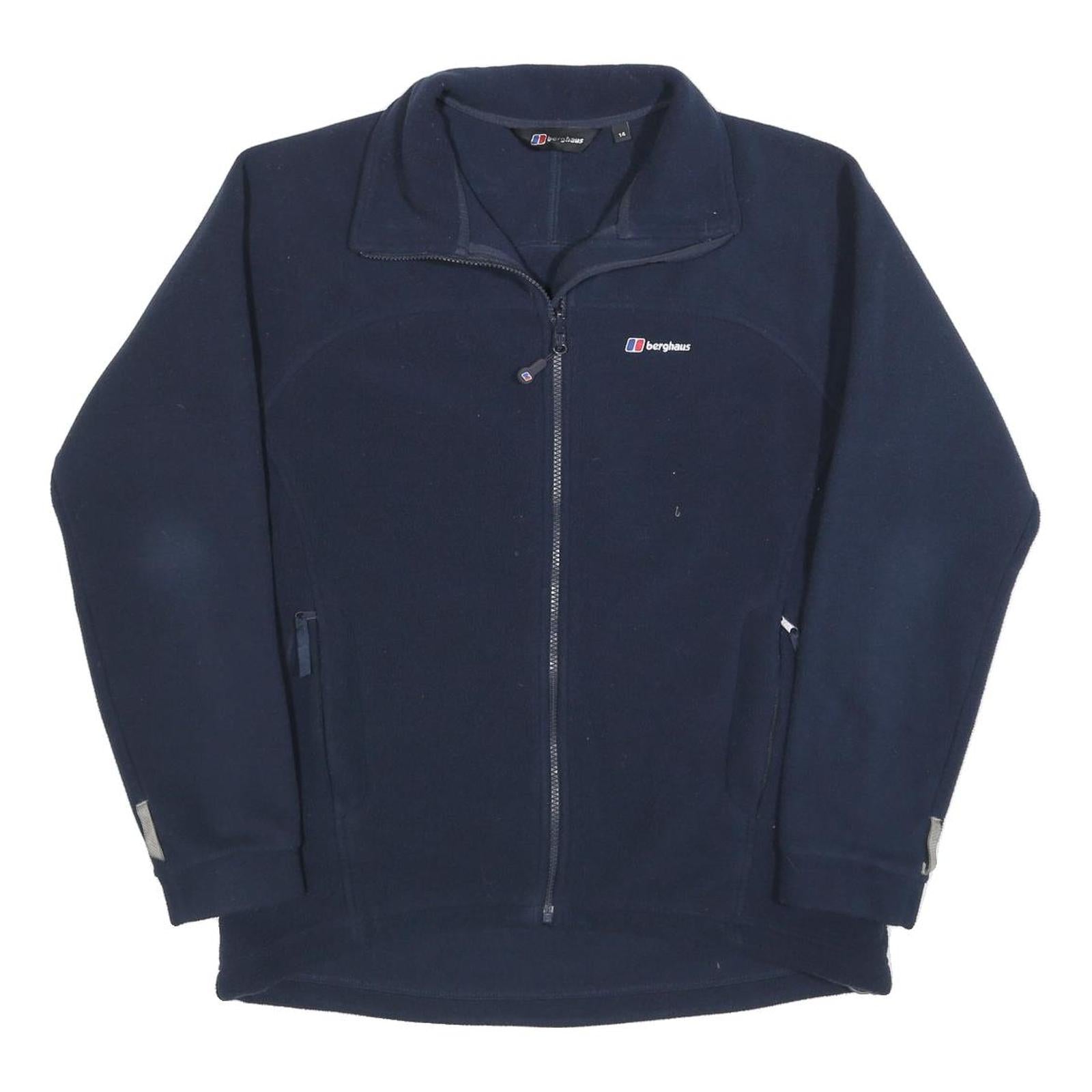 BERGHAUS Womens Navy Blue Fleece Jacket M Polyester Zip Outdoor Warm