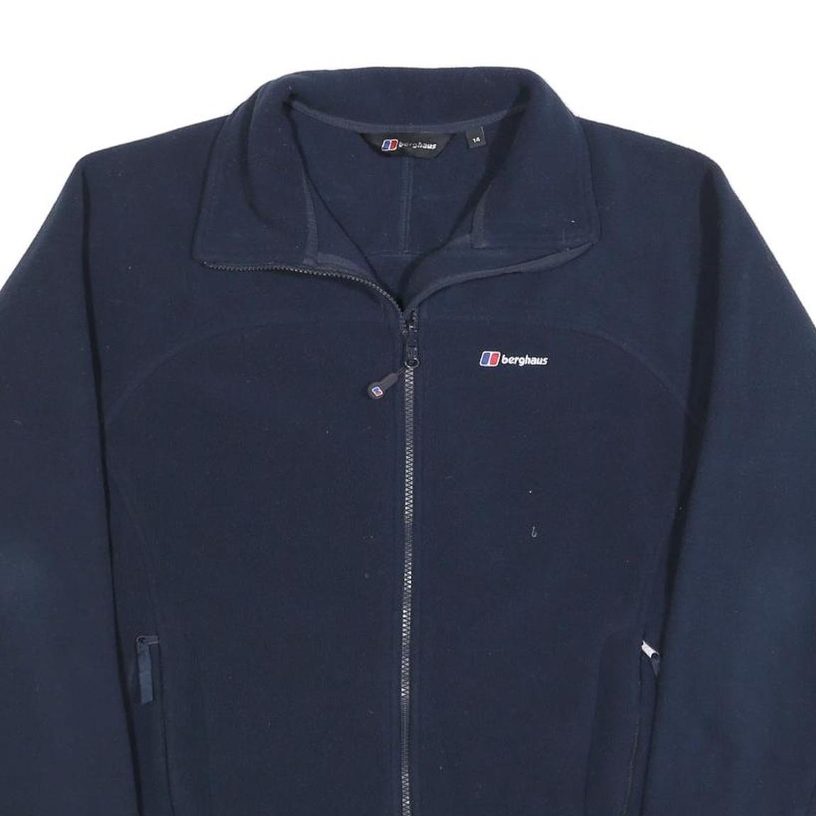 BERGHAUS Womens Navy Blue Fleece Jacket M Polyester Zip Outdoor Warm