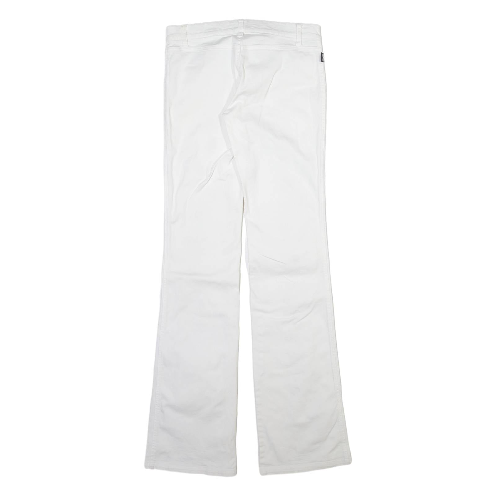 MOSCHINO Womens Trousers White Slim Bootcut W28 L34