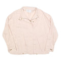 PROMOD Womens Pink Cotton Blend Casual Jacket L Zip Plain Lightweight Relaxed