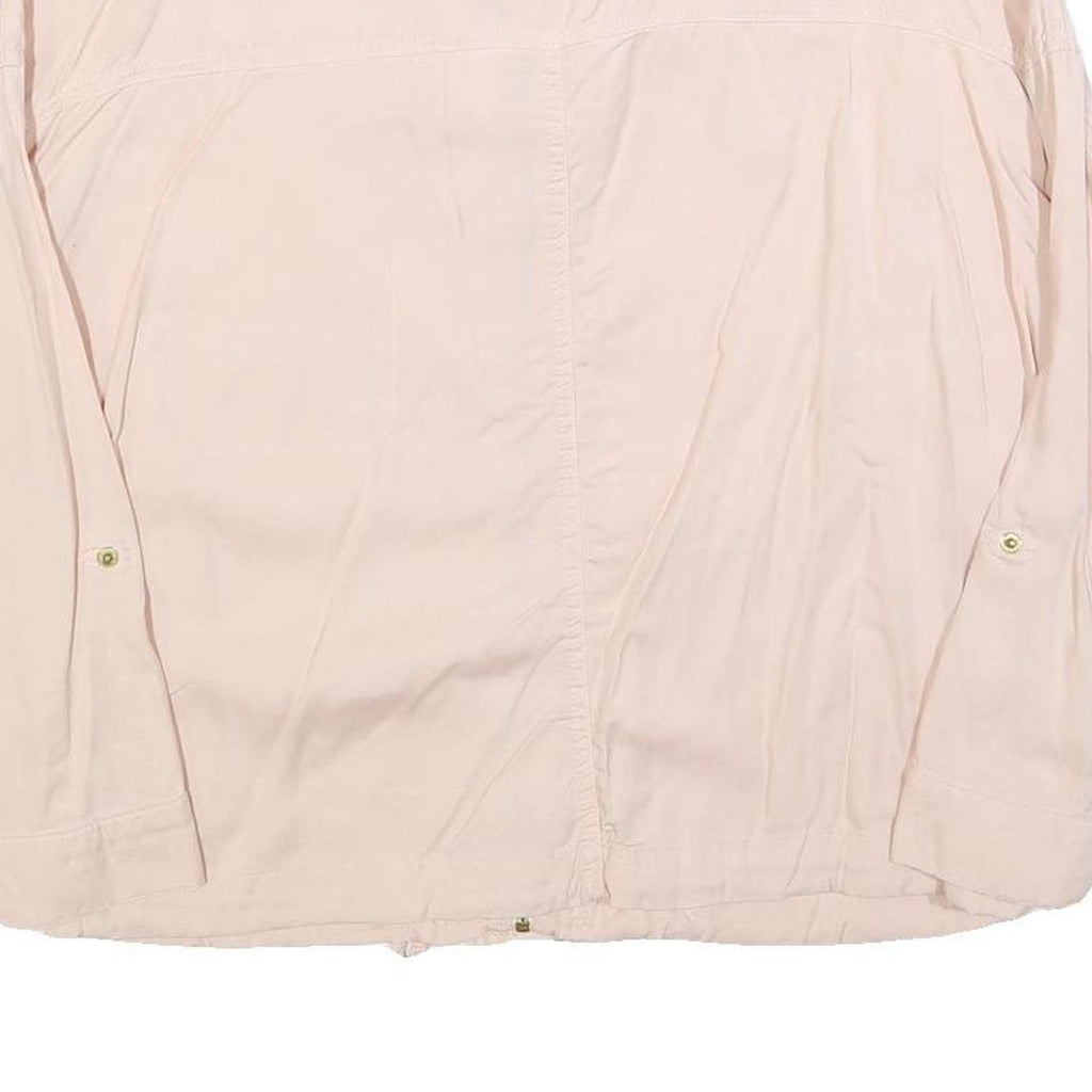 PROMOD Womens Pink Cotton Blend Casual Jacket L Zip Plain Lightweight Relaxed