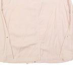 PROMOD Womens Pink Cotton Blend Casual Jacket L Zip Plain Lightweight Relaxed