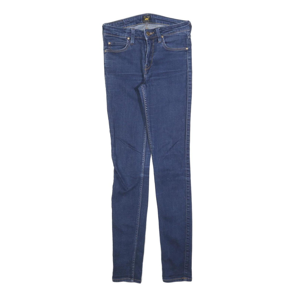 LEE Womens Slim Slim Fit Blue Denim Cotton Blend Jeans W28 L33 Stylish