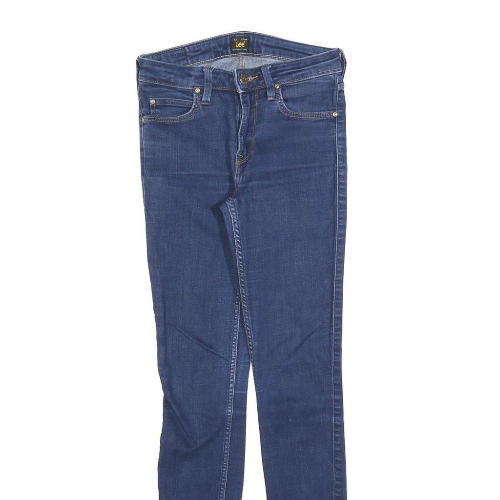 LEE Womens Slim Slim Fit Blue Denim Cotton Blend Jeans W28 L33 Stylish