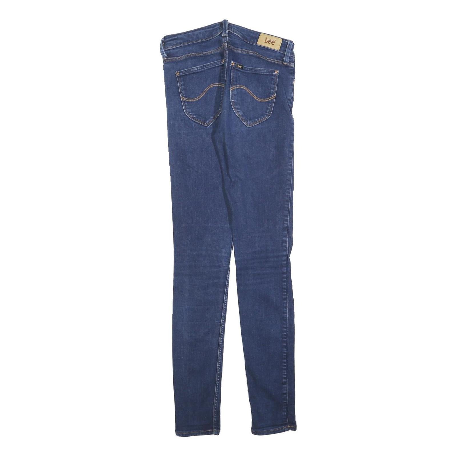 LEE Womens Slim Slim Fit Blue Denim Cotton Blend Jeans W28 L33 Stylish