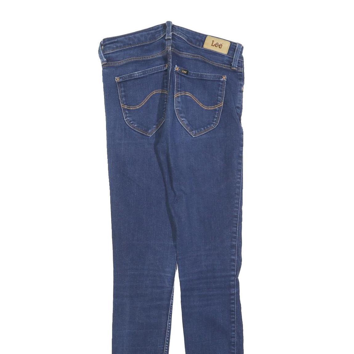 LEE Womens Slim Slim Fit Blue Denim Cotton Blend Jeans W28 L33 Stylish