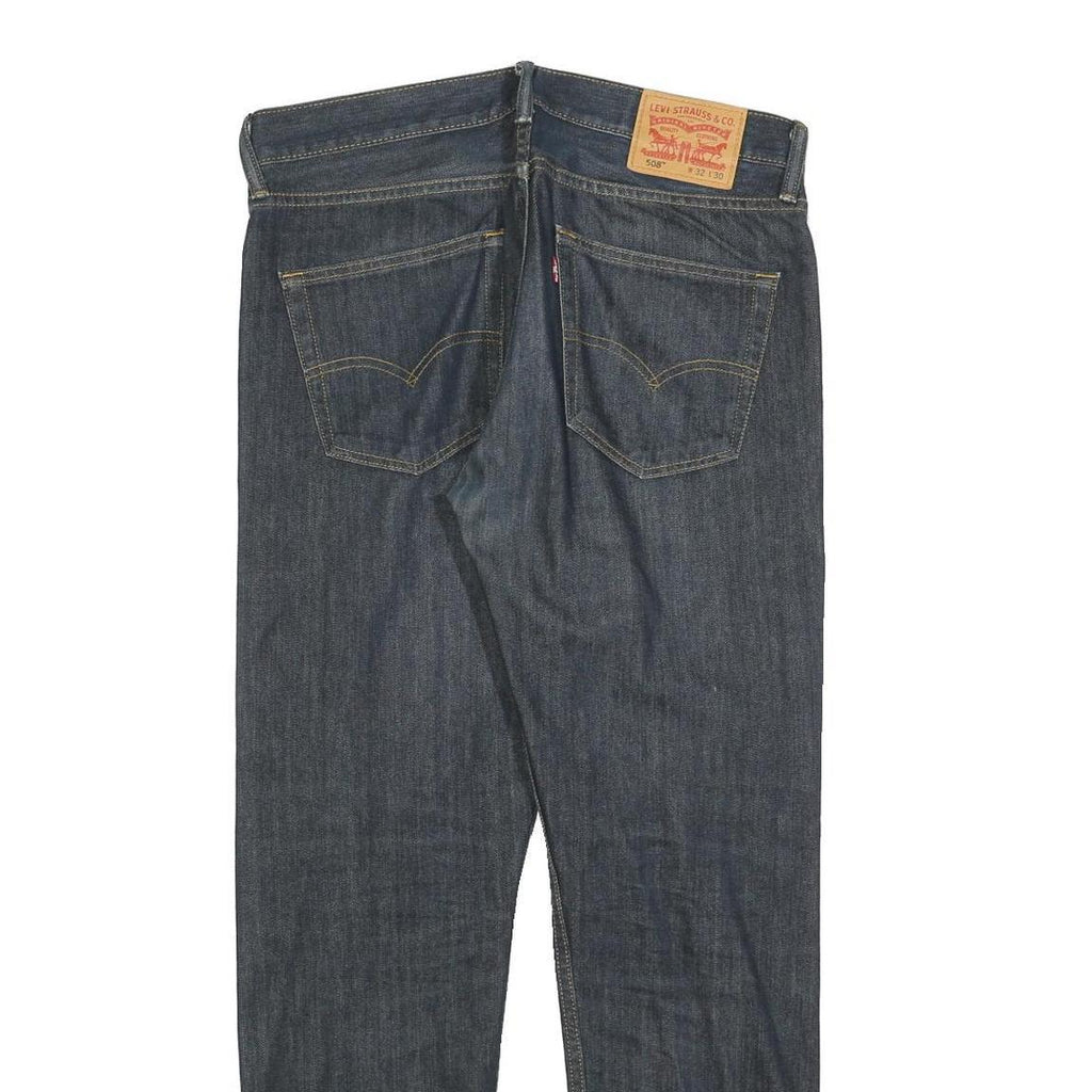 LEVI'S 508 Tapered Mens Jeans Blue Slim Tapered Denim Raw W35 L30 Classic Fit