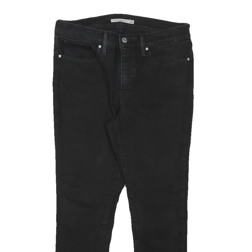 LEVI'S Womens Slim Black Denim Skinny Jeans Cotton Blend W30 L25 Classic Casual