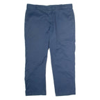 DICKIES Workwear Mens Twill Trousers Blue Classic Straight W42 L30