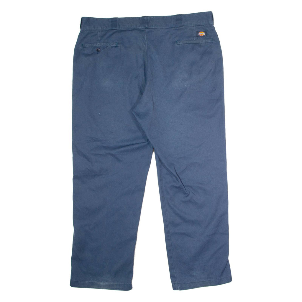 DICKIES Workwear Mens Twill Trousers Blue Classic Straight W42 L30