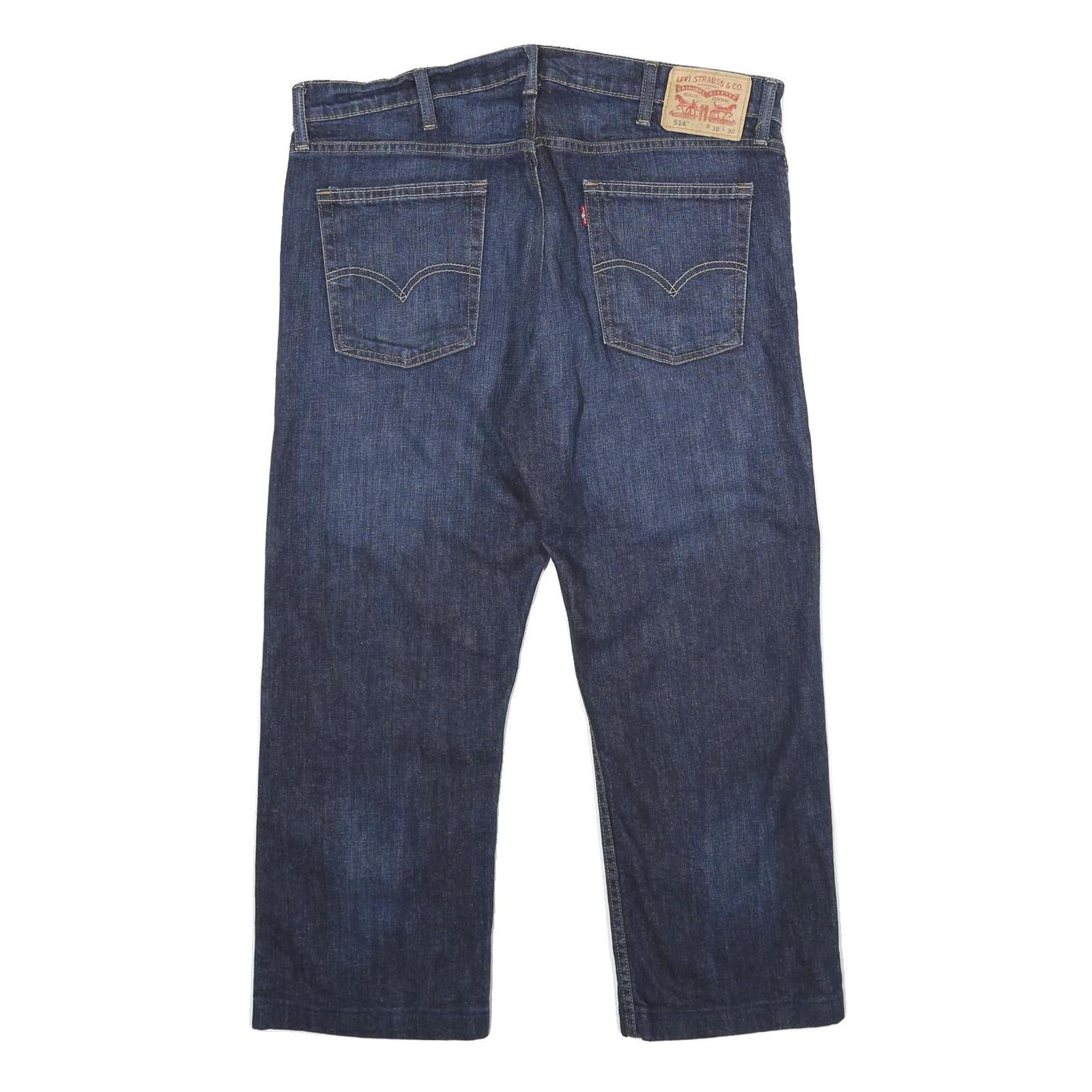 LEVI'S 514 Mens Jeans Blue Regular Straight Denim Medium W38 L26 Classic Fit