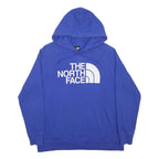 THE NORTH FACE Womens Blue Hoodie L Cotton Blend Casual Pullover