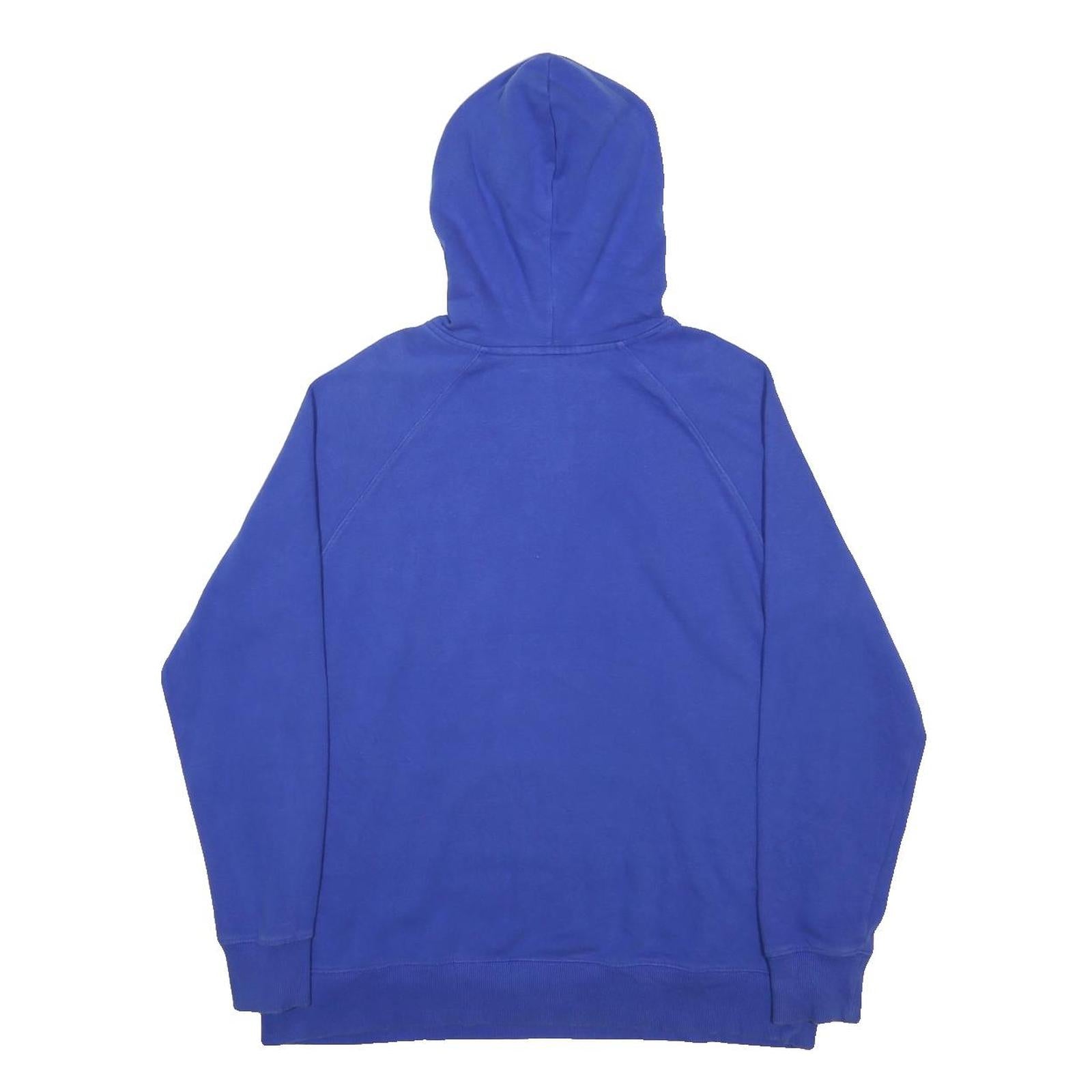 THE NORTH FACE Womens Blue Hoodie L Cotton Blend Casual Pullover