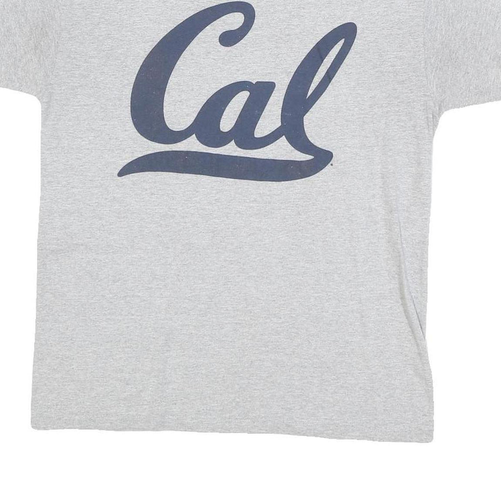 CHAMPION Mens Grey Cal Graphic T-Shirt M Short Sleeve Crew Neck Cotton Blend