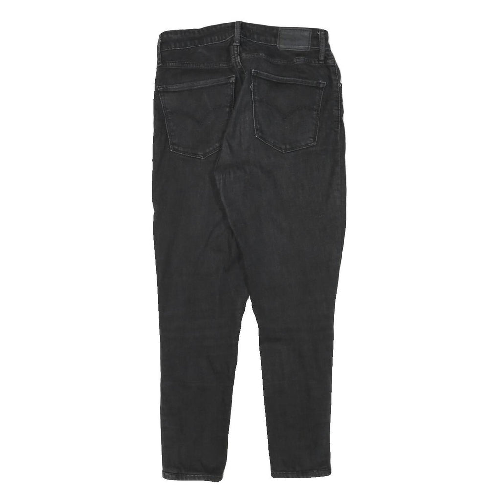 LEVI'S 721 Womens Jeans Black Slim Skinny Denim W26 L24 Stylish Classic Zip