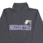 CHAMPION Nazareth College Mens Sweatshirt Grey 1/4 Zip USA S