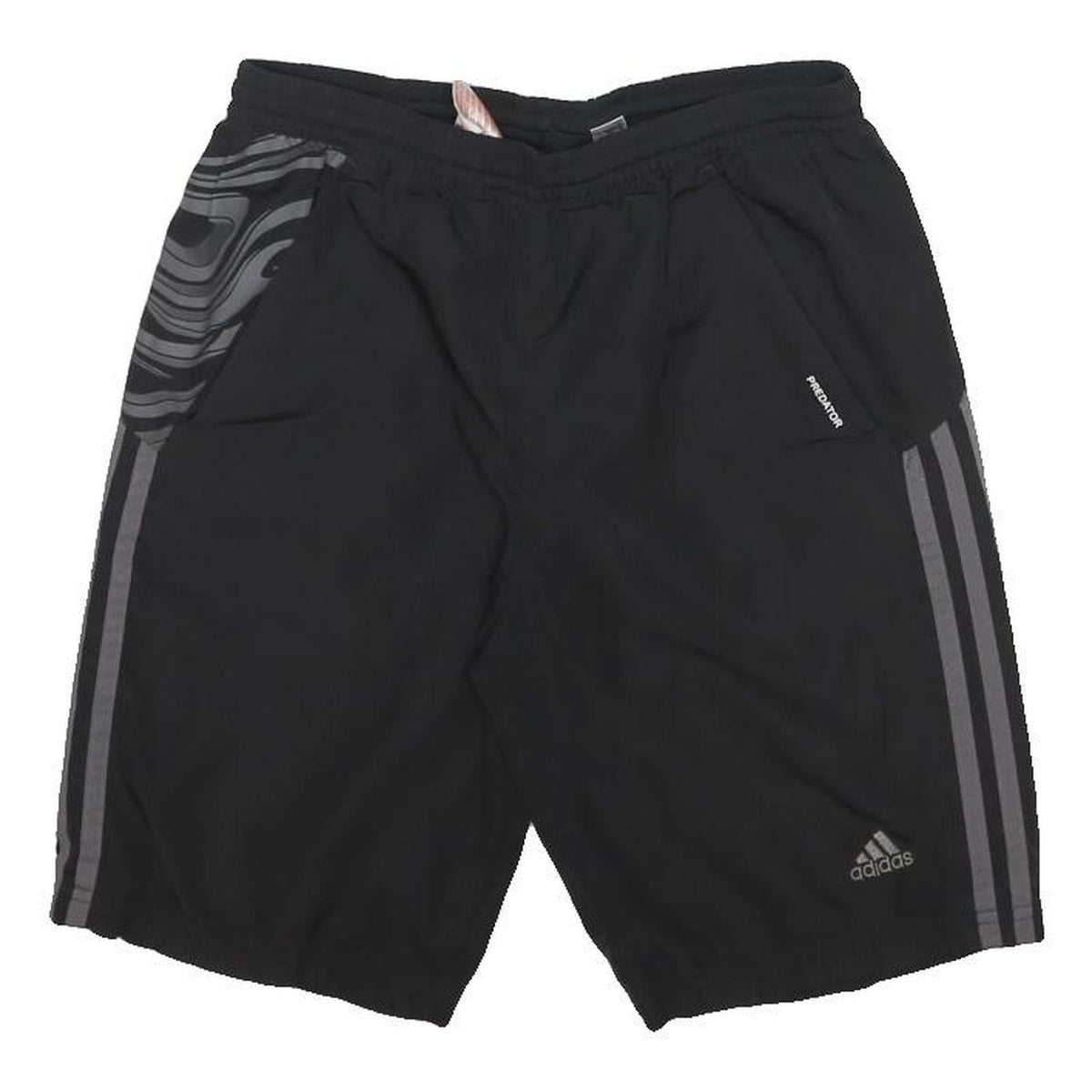 ADIDAS Mens Black Casual Shorts Predator XS W26 Sports Logo