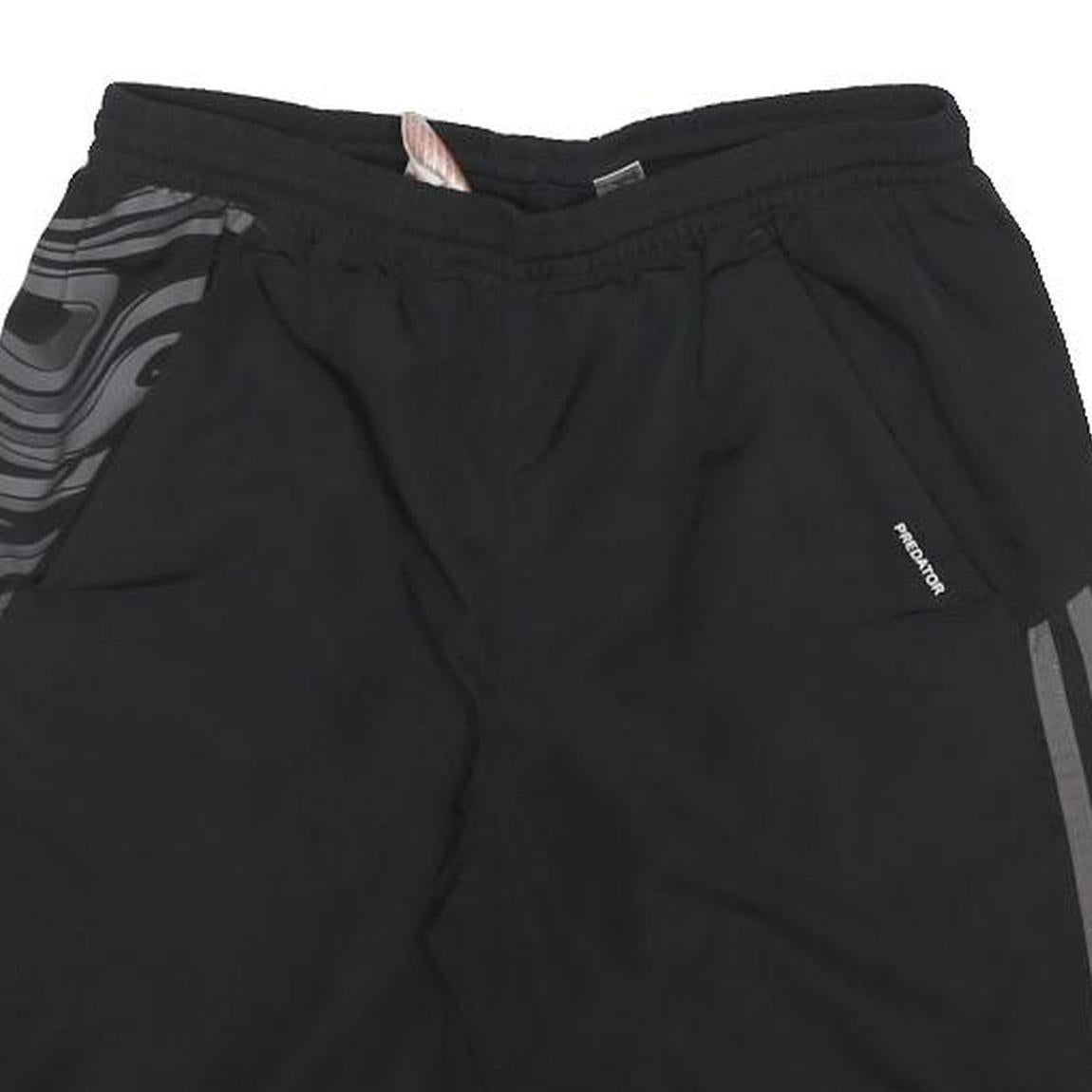 ADIDAS Mens Black Casual Shorts Predator XS W26 Sports Logo