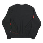 CHAMPION REVERSE WEAVE Mens Black & Red Crew Neck L Gamer Sweatshirt