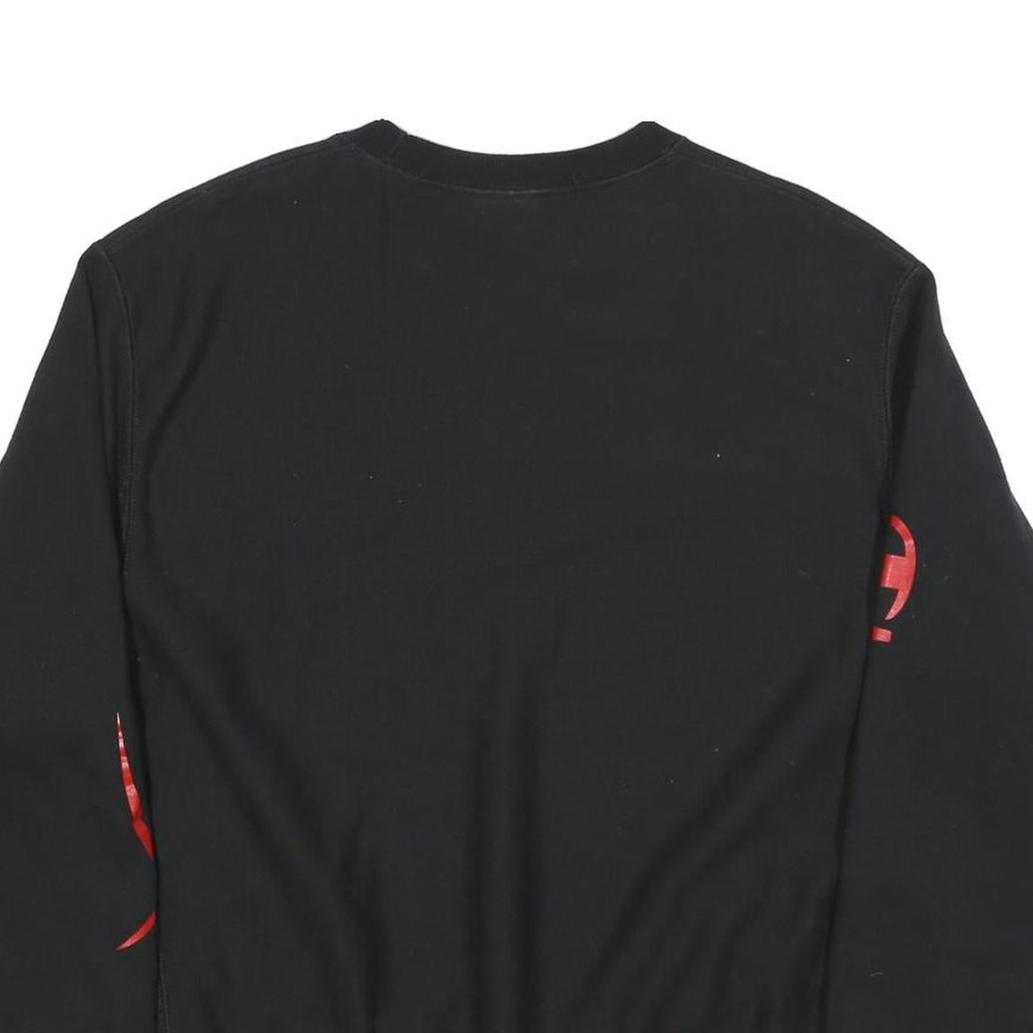 CHAMPION REVERSE WEAVE Mens Black & Red Crew Neck L Gamer Sweatshirt