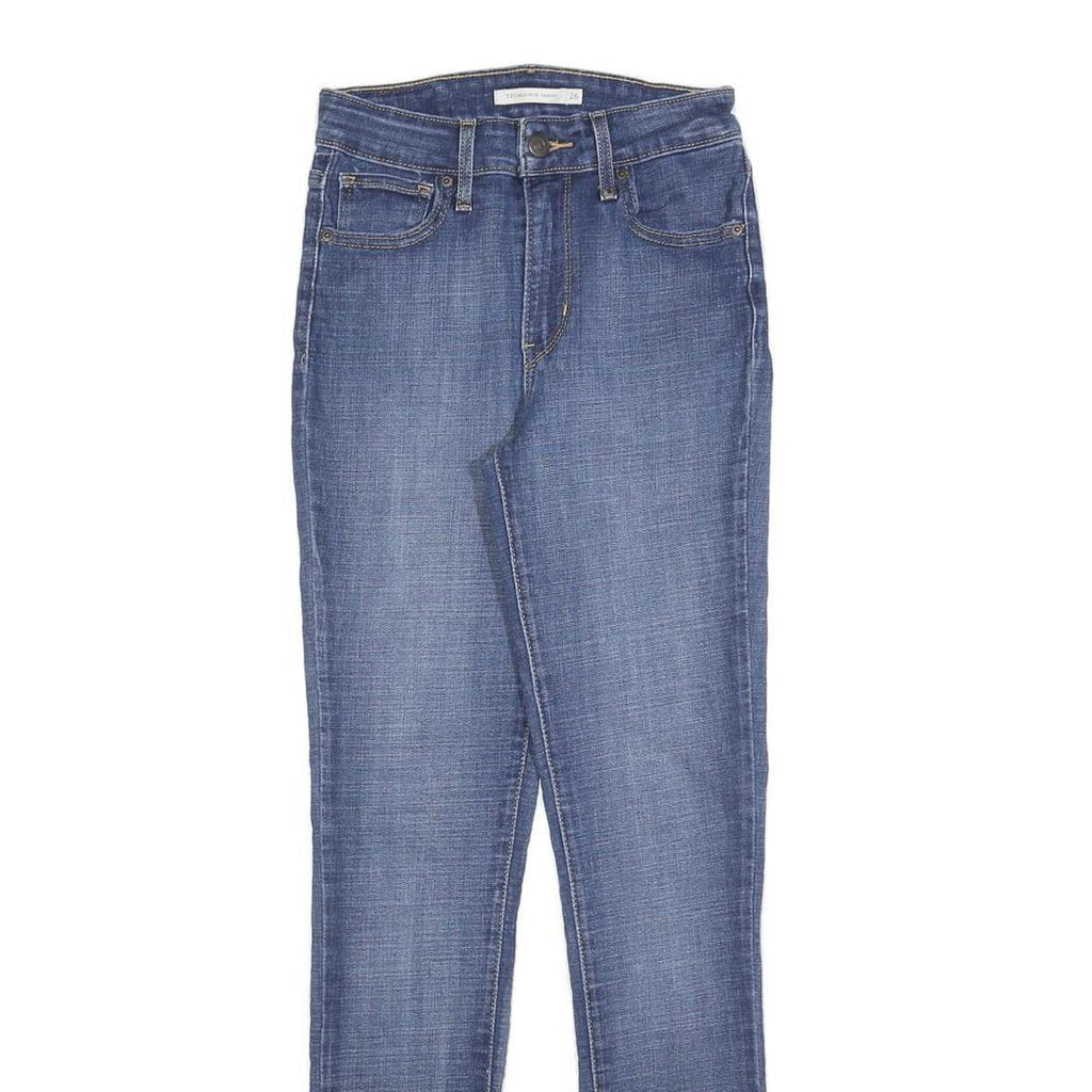 LEVI'S 721 Womens Jeans Blue Slim Skinny Denim Medium W26 L30 Classic Zip Fly