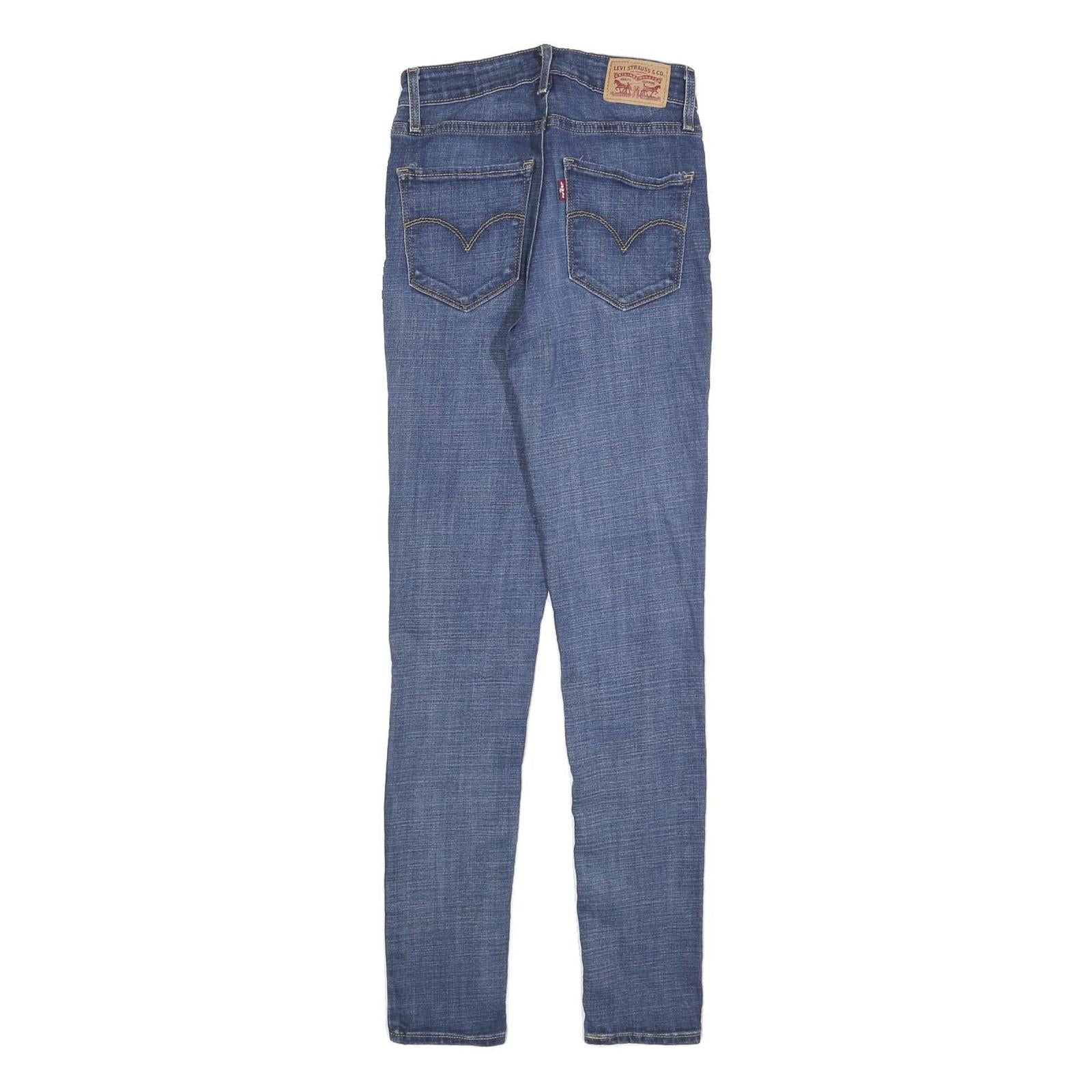 LEVI'S 721 Womens Jeans Blue Slim Skinny Denim Medium W26 L30 Classic Zip Fly