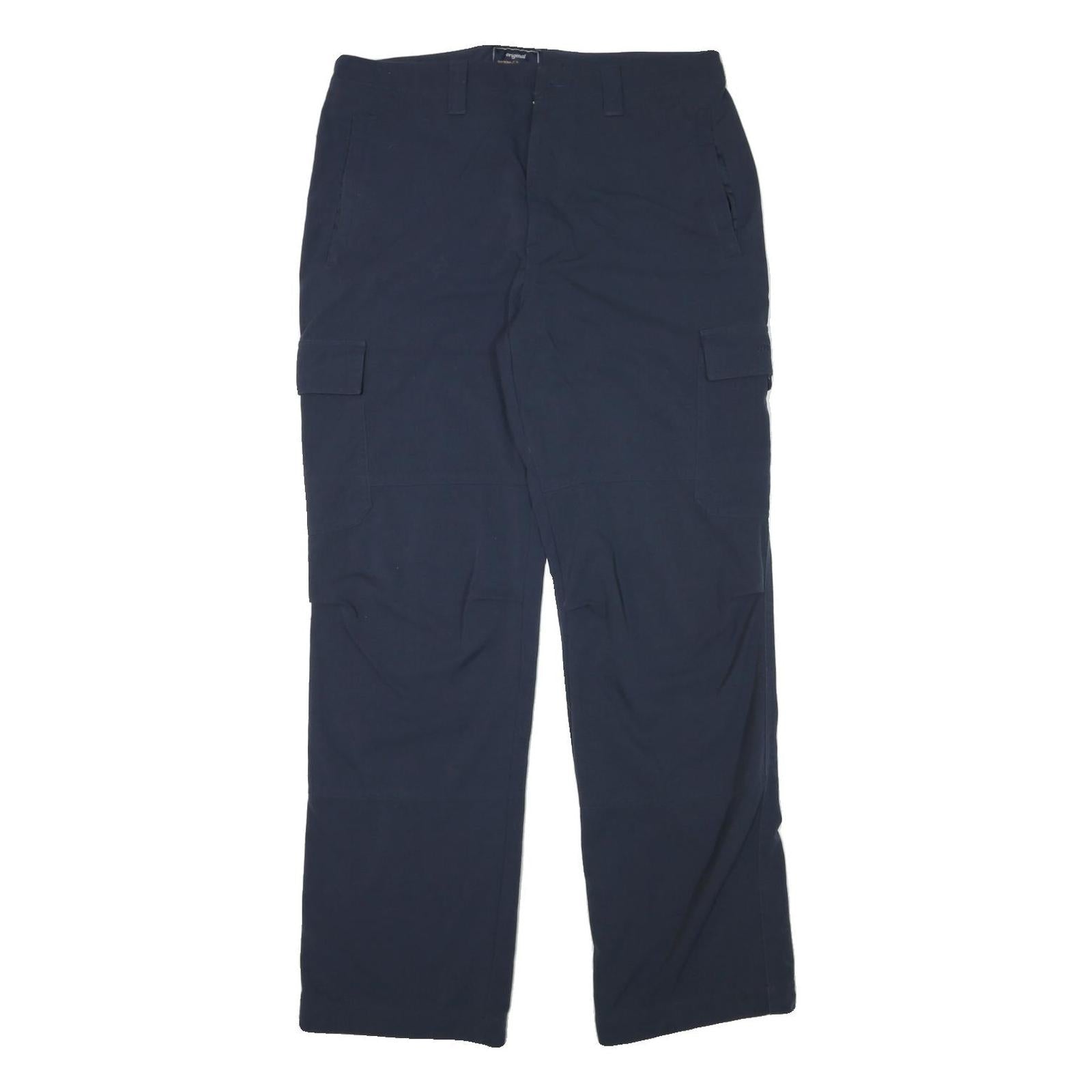 HENRI LLOYD Mens Polyester Blend Navy Relaxed Cargo Trousers W32 L31 Workwear