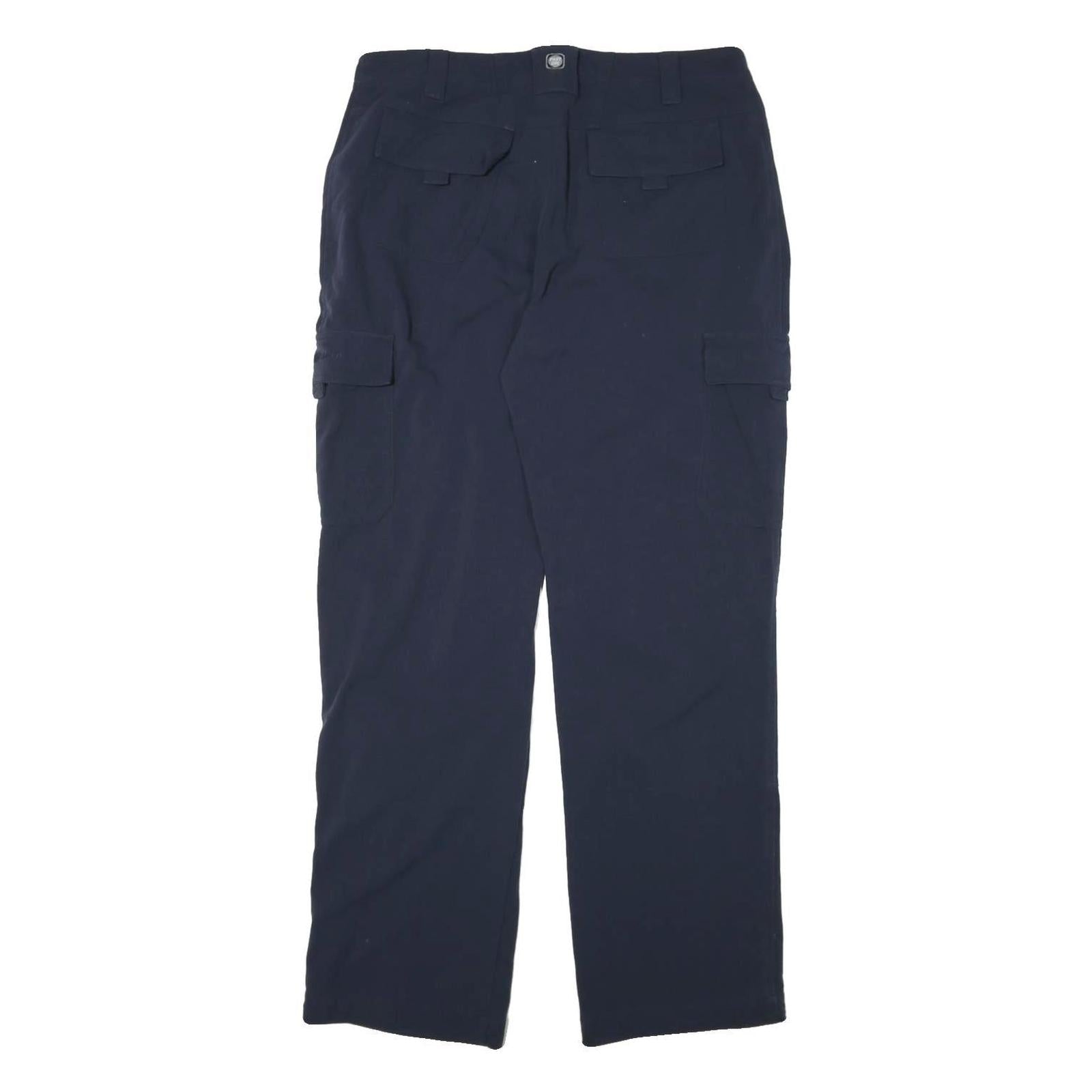 HENRI LLOYD Mens Polyester Blend Navy Relaxed Cargo Trousers W32 L31 Workwear